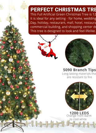 10ft Automatic Pre Lit Christmas Tree