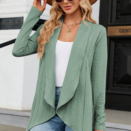 Open Front Long Sleeve Cardigan - MimiStylez