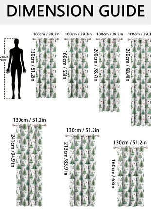 Christmas Forest Punching Shading Curtain Decoration New