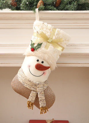 Nordic style white Christmas socks