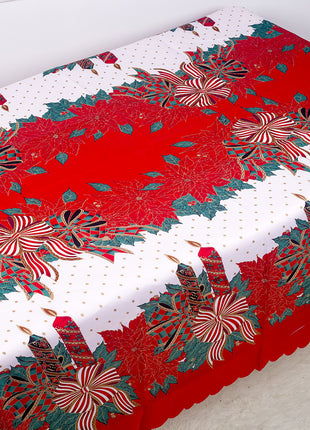 Christmas Decorations Christmas Polyester Printed Tablecloth Christmas Tablecloth