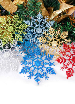 Christmas decorations, acrylic 10CM snowflakes, Christmas necessities, Christmas tree decorations