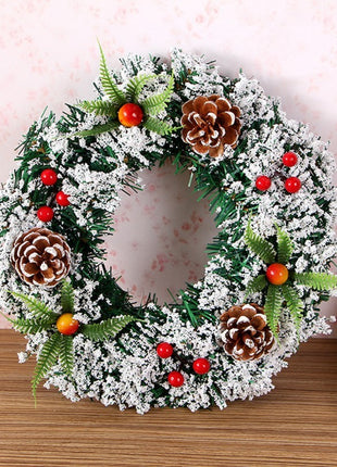 Christmas Flocked Wreath Decoration 20CM, 30CM, 40CM