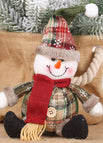 Checkered cloth button spherical pendant snowman