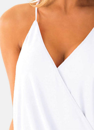 Full Size Surplice Spaghetti Strap Top - MimiStylez