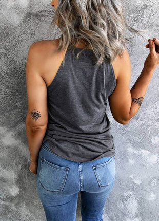 Curved Hem Grecian Tank Top - MimiStylez