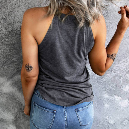Curved Hem Grecian Tank Top - MimiStylez