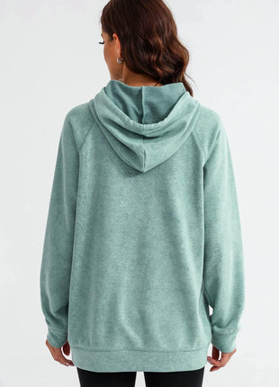 Long Sleeve Front Pocket Hoodie - MimiStylez