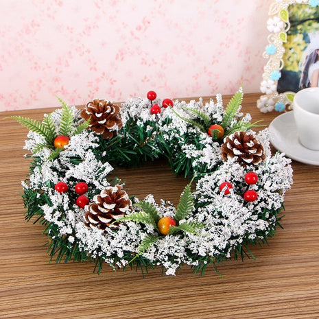 Christmas Flocked Wreath Decoration 20CM, 30CM, 40CM