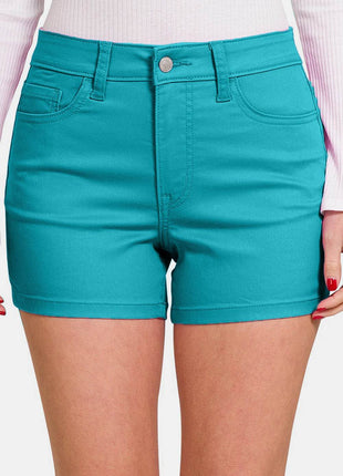 Zenana High Waist Denim Shorts - MimiStylez