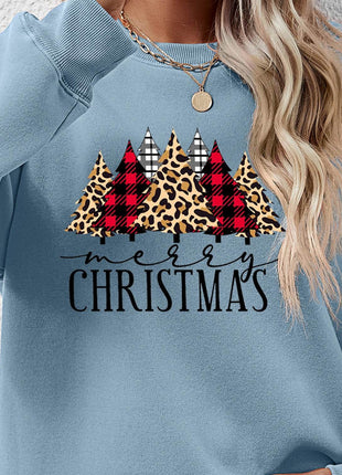 MERRY CHRISTMAS Round Neck Long Sleeve Sweatshirt - MimiStylez
