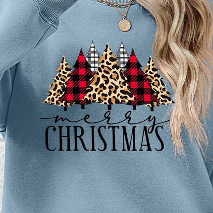 MERRY CHRISTMAS Round Neck Long Sleeve Sweatshirt - MimiStylez