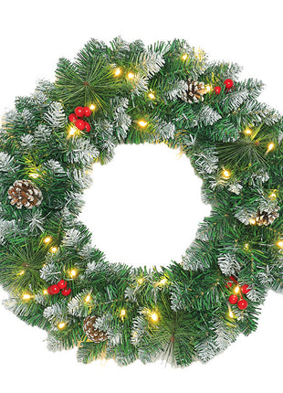 Christmas Pre Lit Wreath Decoration - 30cm, 40cm, 50cm