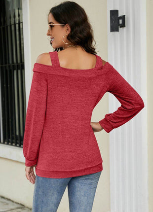 Cutout Cold-Shoulder Top - MimiStylez