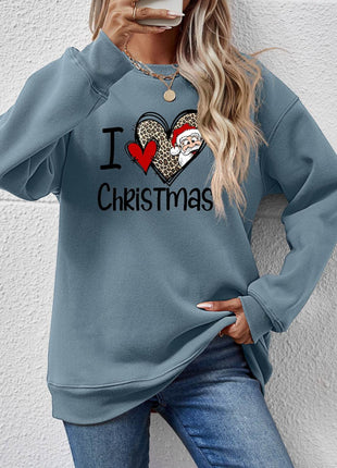 CHRISTMAS Graphic Round Neck Sweatshirt - MimiStylez