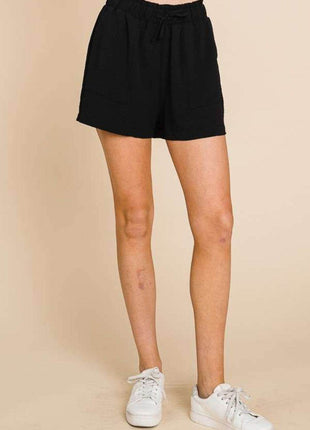Culture Code High Waist Paper bag Shorts - MimiStylez