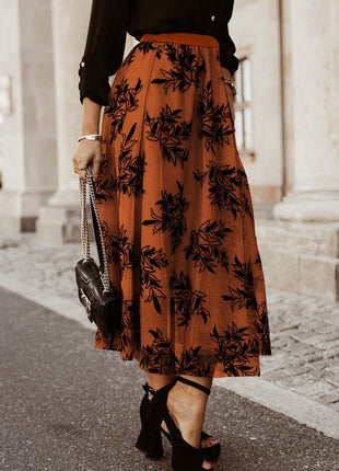 Embroidered High Waist Skirt - MimiStylez