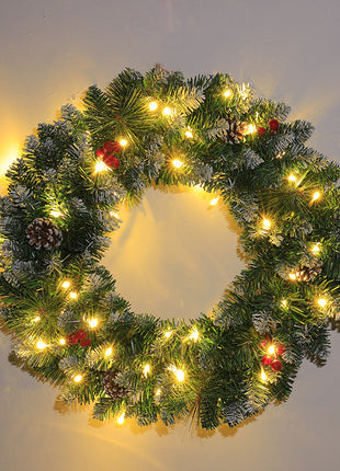 Christmas Pre Lit Wreath Decoration - 30cm, 40cm, 50cm