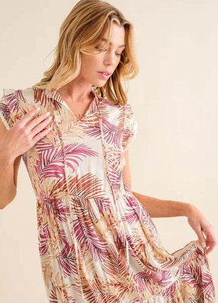 And The Why Boho Printed Tiered Dress - MimiStylez