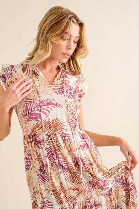 And The Why Boho Printed Tiered Dress - MimiStylez