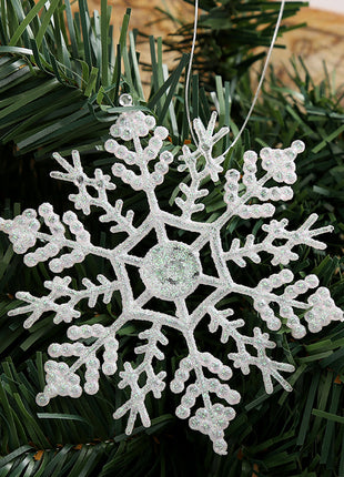 Christmas decorations, acrylic 10CM snowflakes, Christmas necessities, Christmas tree decorations