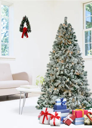 6 FT Pre-lit Snow Flocked Christmas Tree