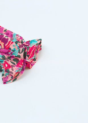 Floral Smocked V-Neck Flounce Sleeve Dress - MimiStylez