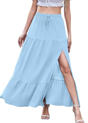 Full Size Slit Maxi Skirt Plus Size - MimiStylez