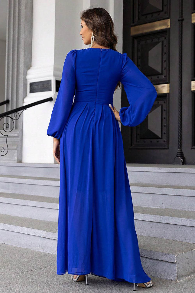 Twist Front Cutout Long Sleeve Dress - MimiStylez