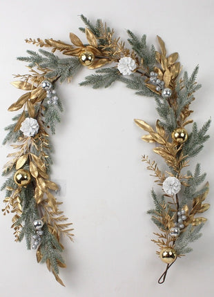 Golden Christmas Swag, Wreath, Garland Decorations