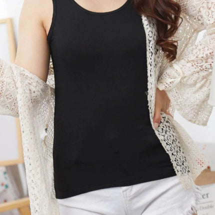 Full Size Scoop Neck Wide Strap Tank Plus Size - MimiStylez