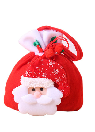 Christmas Decoration Christmas gift bag cloth bag backpack brushed Santa Snowman gift candy