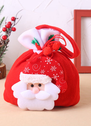 Christmas Decoration Christmas gift bag cloth bag backpack brushed Santa Snowman gift candy