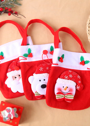 Christmas Decoration Christmas gift bag cloth bag backpack brushed Santa Snowman gift candy