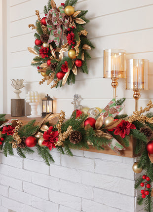 6FT Christmas Garland - Decorated Unlit