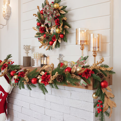 6FT Christmas Garland - Decorated Unlit