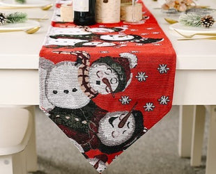 Christmas decorations knitting cloth table decor