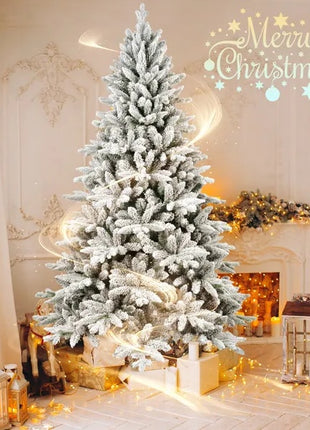 5FT Flocking Hinged Christmas Tree