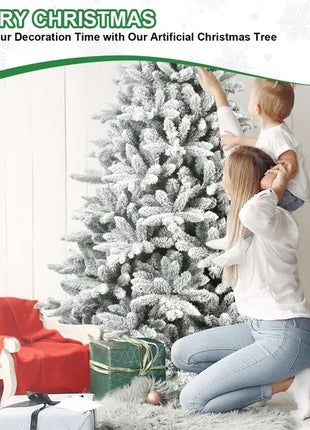 5FT Flocking Hinged Christmas Tree