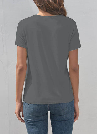 Rabbit Graphic Round Neck Short Sleeve T-Shirt - MimiStylez