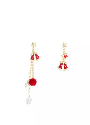 18K Gold - Plated Christmas Bell Earrings - MimiStylez