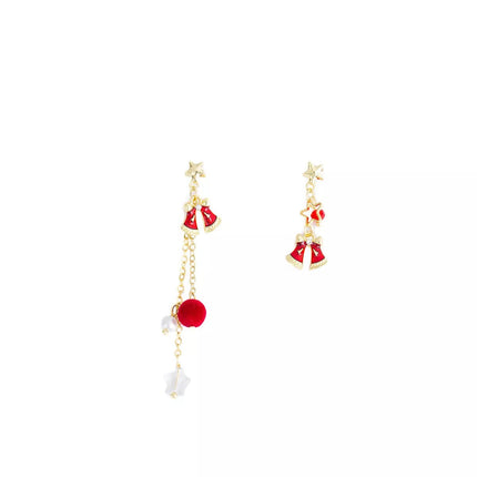 18K Gold - Plated Christmas Bell Earrings - MimiStylez