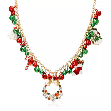 18K Gold - Plated Christmas Charm Necklace - MimiStylez