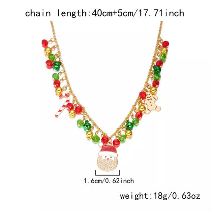 18K Gold - Plated Christmas Charm Necklace - MimiStylez