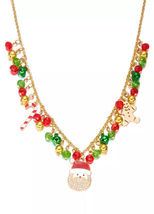 18K Gold - Plated Christmas Charm Necklace - MimiStylez