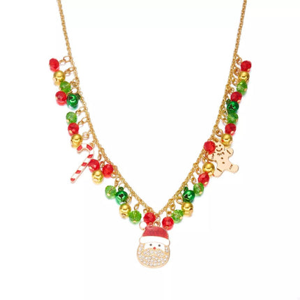 18K Gold - Plated Christmas Charm Necklace - MimiStylez