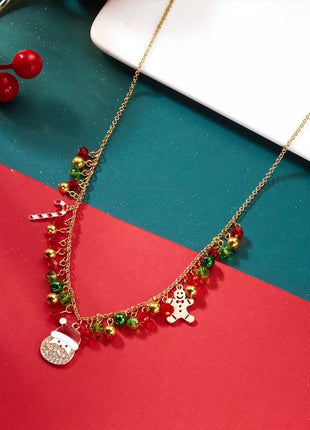 18K Gold - Plated Christmas Charm Necklace - MimiStylez