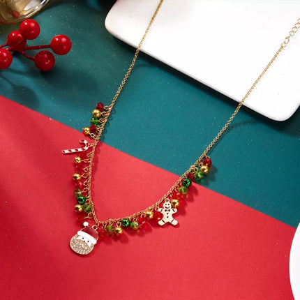18K Gold - Plated Christmas Charm Necklace - MimiStylez