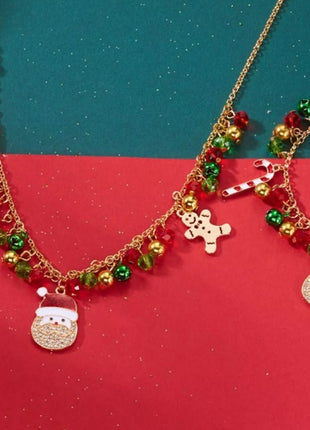 18K Gold - Plated Christmas Charm Necklace - MimiStylez