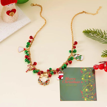 18K Gold - Plated Christmas Charm Necklace - MimiStylez
